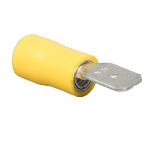 Male Push On Spade Terminals Yellow