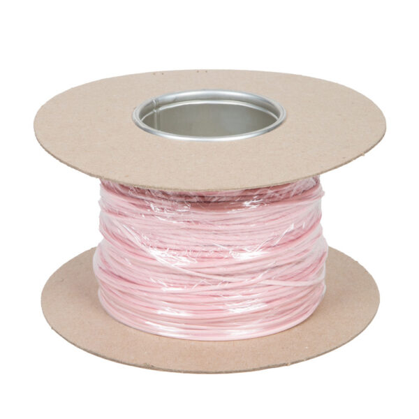 pink sleeving on a reel