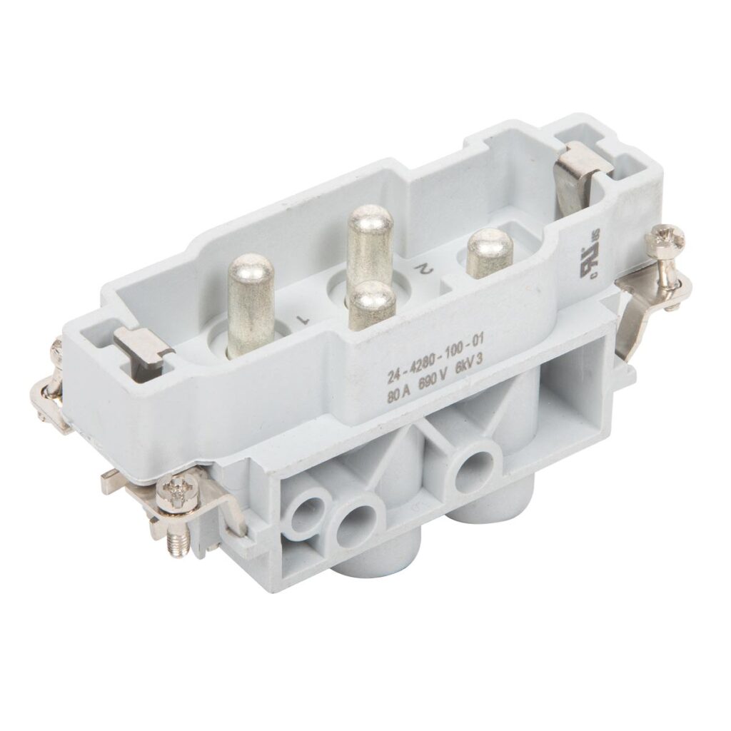 4/2+E 80A Male Insert Screw Terminal
