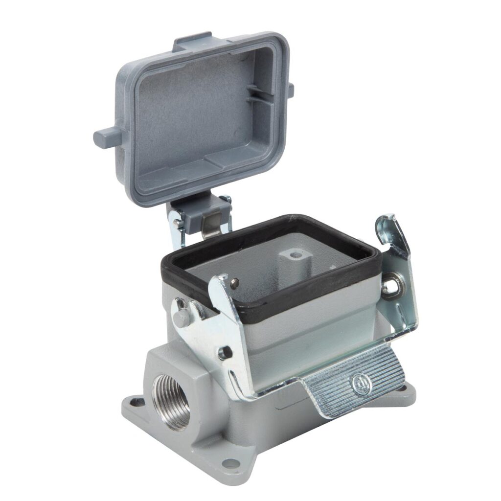 Surface Mount Housing For Female Insert With Cover and Double Entry
