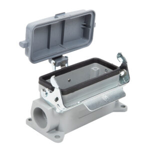Surface Mount Housing For Female Insert With Cover and Single Entry 24-1016-67-06