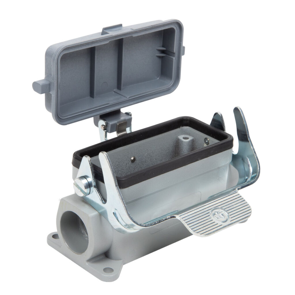 Surface Mount Housing For Female Insert With Cover and Single Entry 24-1616-69-06