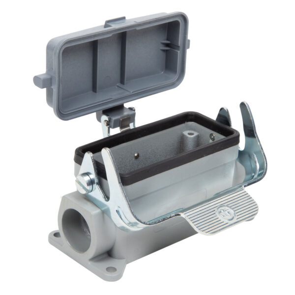 Surface Mount Housing For Female Insert With Cover and Single Entry 24-1016-69-06