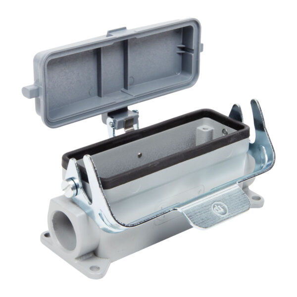 Surface Mount Housing For Female Insert With Cover with Side Entry 24-2416-69-06