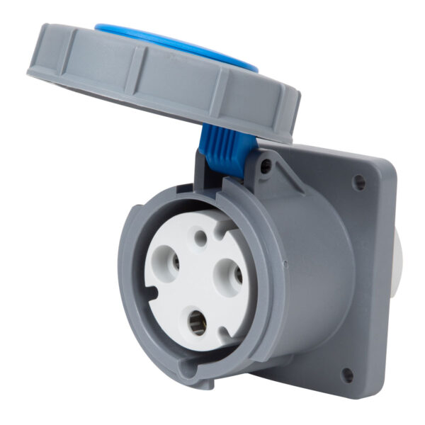Panel Mount Socket Outlet 240V 63 Amp IP67